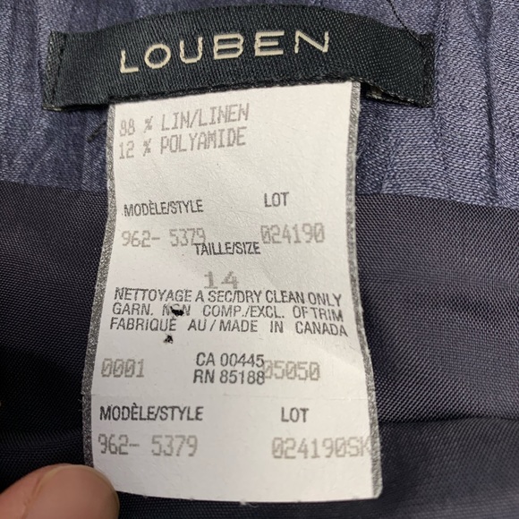 Navy Blue Louben Skirt Size 14 - Picture 2 of 6